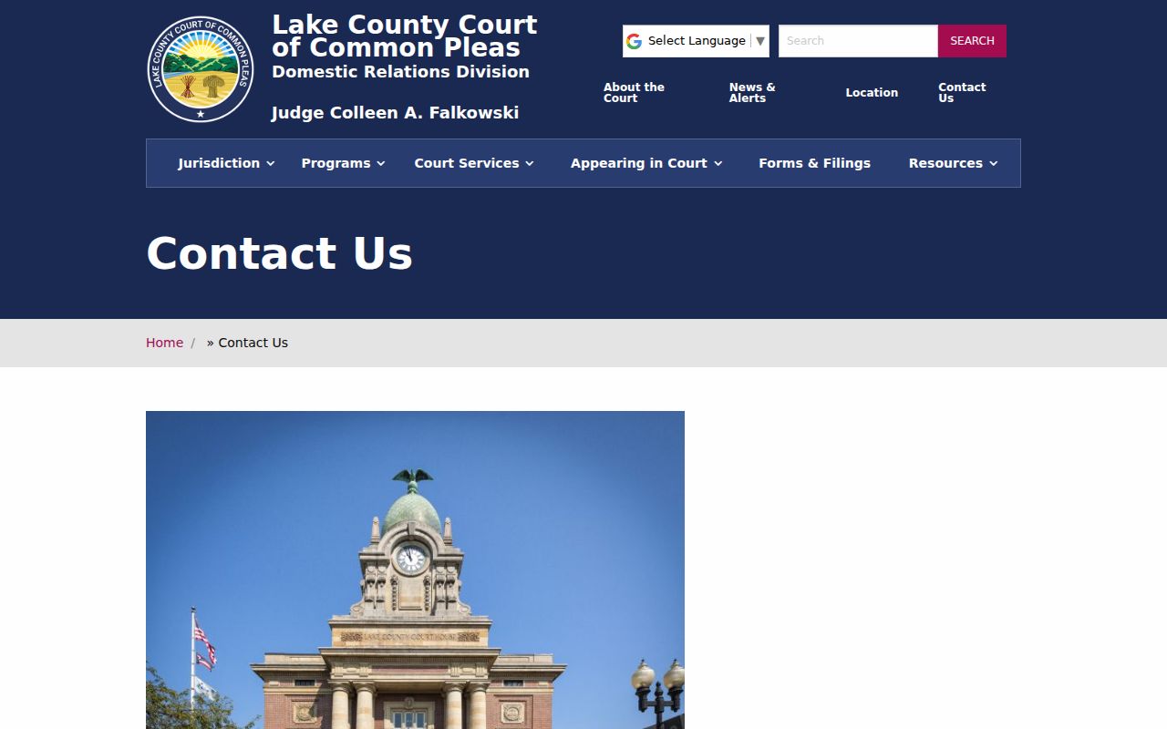 Lake County civil docket Domestic Relations Court contact and docket-search referral