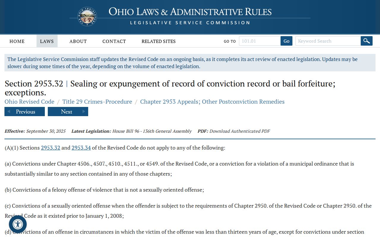 Lake County court records and Ohio sealing law access rules