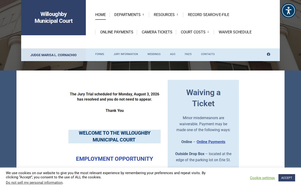Willoughby court docket Municipal Court building and jurisdiction context
